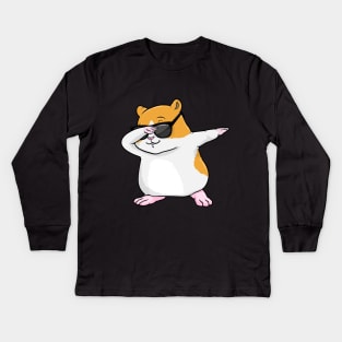 Hamster with Sunglasses at Hip Hop Dance Dab Kids Long Sleeve T-Shirt